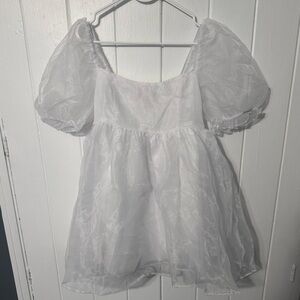 Medium, white babydoll Francesca’s dress